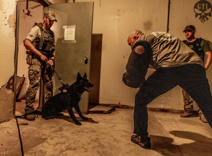 Our Director Of Training Dennis O'Connor has an extensive history with SWAT tactics and operations as well as training police canines and loves incorporating them in SWAT training whenever possible.