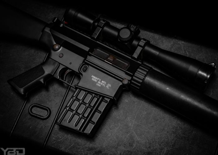 One of the coolest firearms I have ever had the opportunity of photographing was this all original Knights Armament SR-25