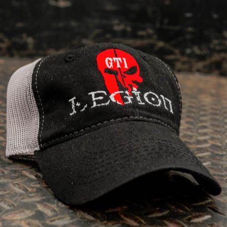GTI Legion Hat black front with gray mesh back