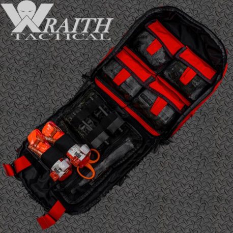 Wraith Tactical CARR Pack Medical Bag Large Red Filled